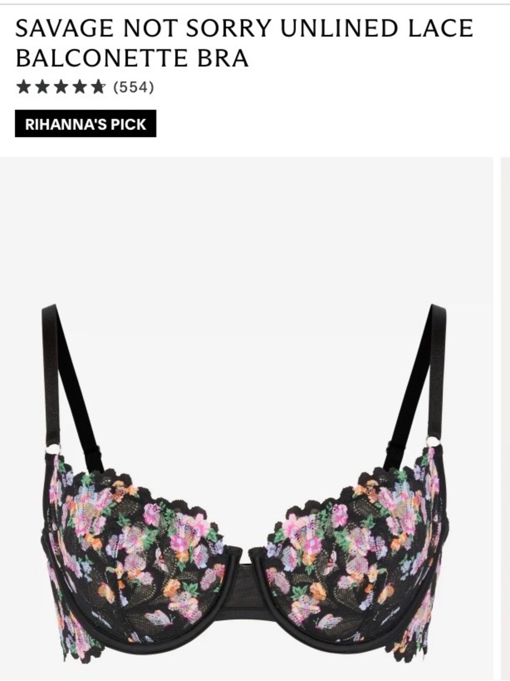 Savage x Fenty Floral Bra